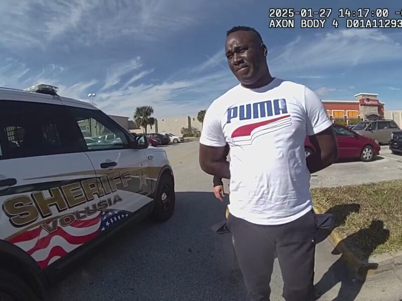 VCSO detectives arresting Alvin Phillip Davis on cocaine and methamphetamine trafficking charges. (Photo: Volusia County Sheriff's Office)