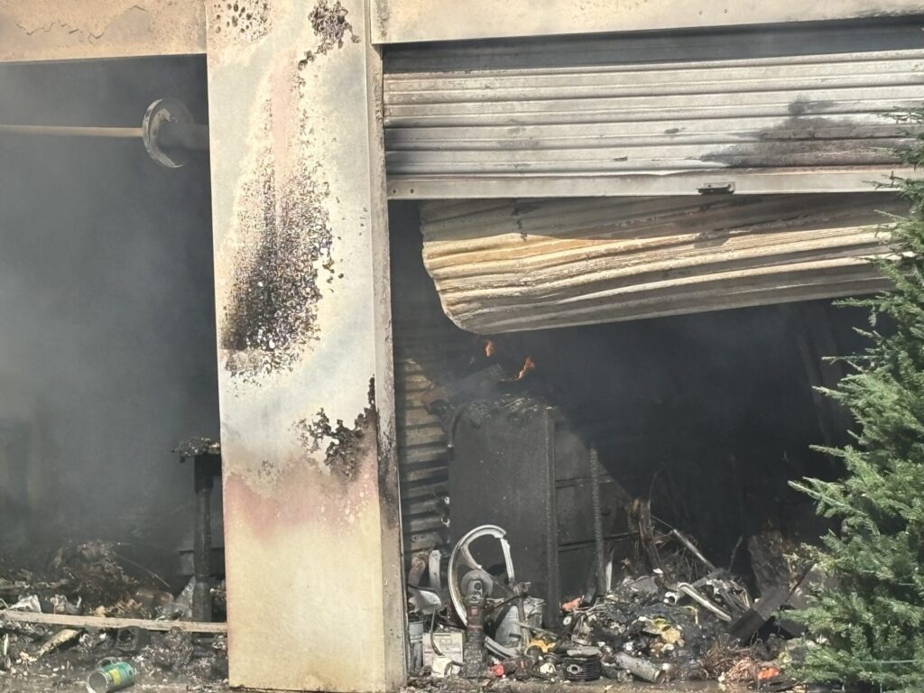 According to DFD, a total of three storage units were impacted by the fire. (Photo: DeLand Fire Department)