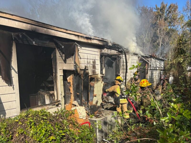 Seminole County firefighters combating a house fire in Oviedo on January 4, 2025. (Photo: Seminole County Fire Department)