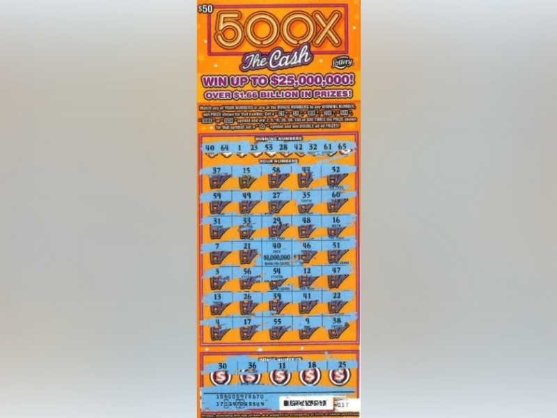 This $1 million winning scratch-off ticket was purchased at a Circle K in Central Florida. (Photo: Florida Lottery)