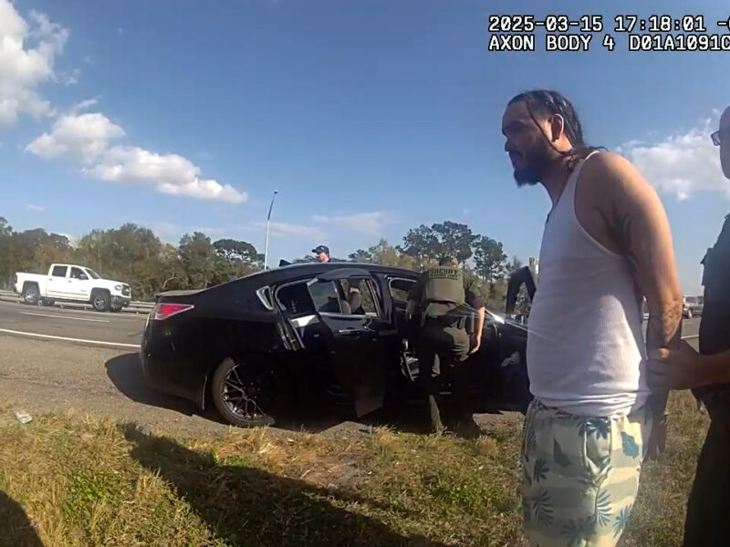 On March 15, 2025, a 25-year-old man was arrested by VCSO deputies after he allegedly pointed a gun at a vehicle on Interstate 4 during a road rage incident. (Photo: Volusia County Sheriff's Office)