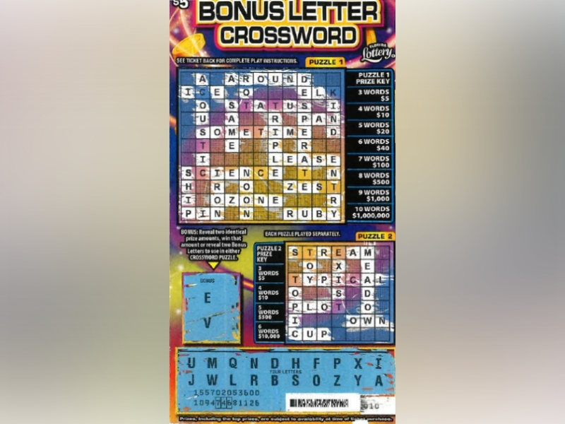 An Orlando resident recently claimed one of the top $1 million prizes from this word-themed Florida Lottery scratch-off game. (Photo: Florida Lottery)