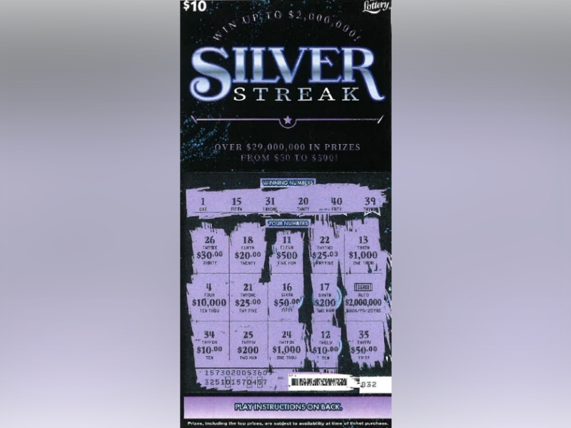 This $2 million winning scratch-off lottery ticket was sold at a Wawa in Kissimmee. (Photo: Florida Lottery)