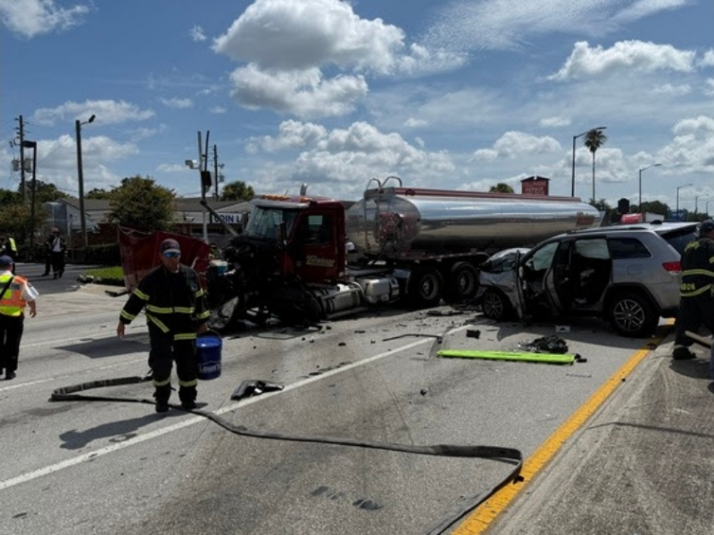 Five people were injured on July 7, 2025, following a multi-vehicle crash in Kissimmee. (Photo: Kissimmee Fire Department)