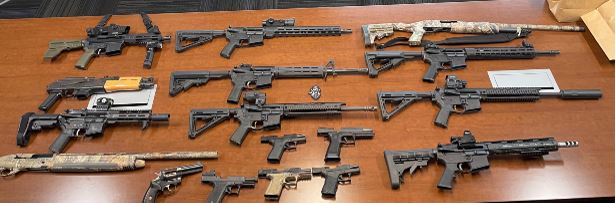 Another photo of the firearms that were recovered from Latchman Singh's home. (Photo: United States Attorney's Office for the Middle District of Florida)