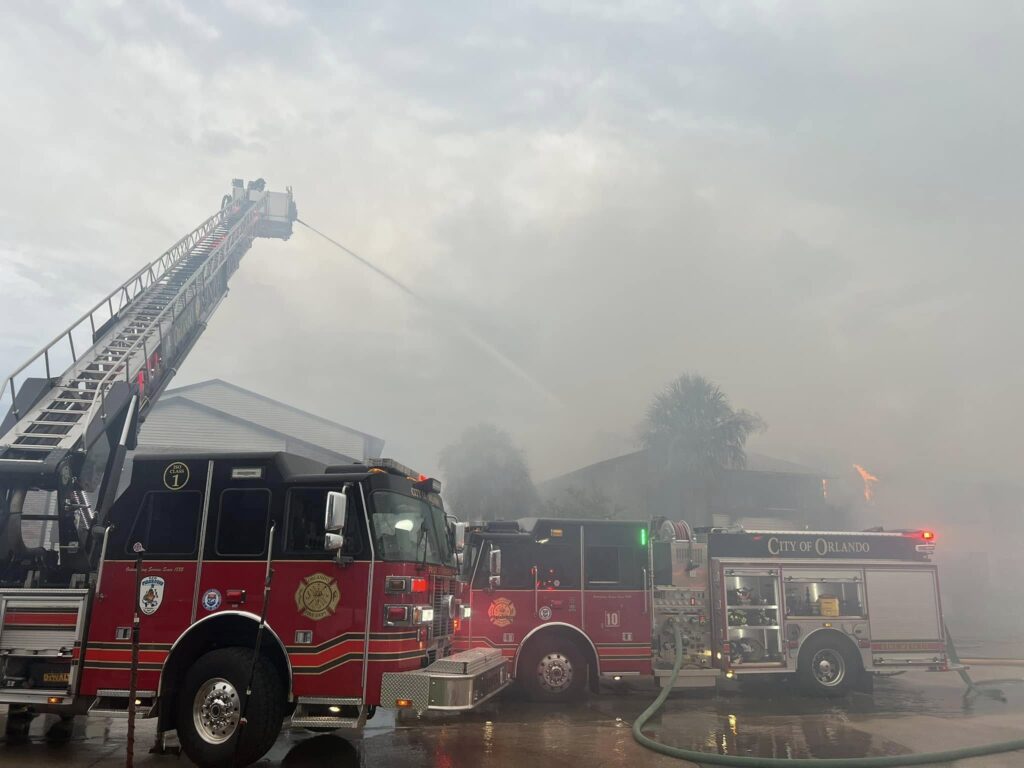 Orlando Fire Department battles three alarm fire at local apartment complex on August 9, 2025 2