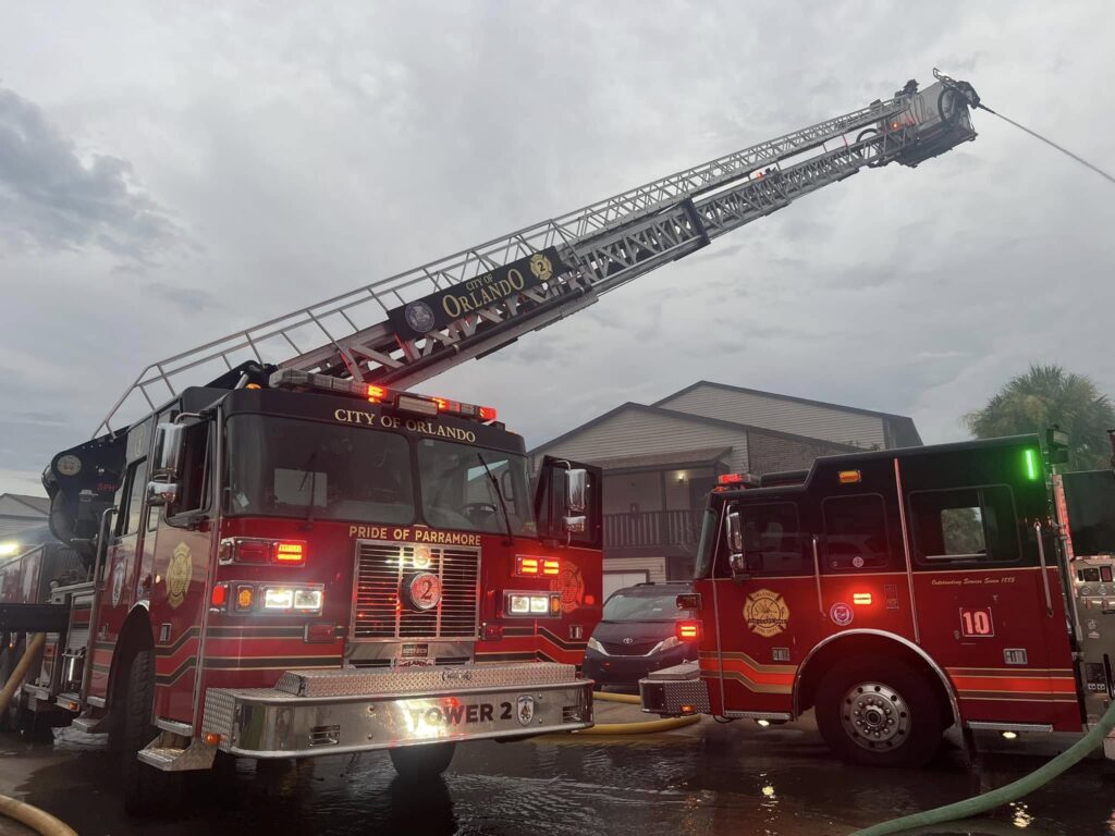 Orlando Fire Department battles three alarm fire at local apartment complex on August 9, 2025 6