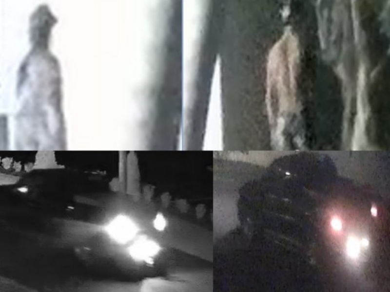 Photos of the two individuals accused of stealing a local roofing company's truck, along with photos of their "getaway vehicle." (Photos: Clermont Police Department)