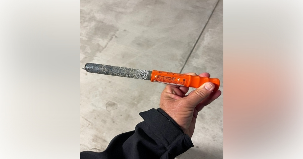 One of the flares that was thrown into the crowd at Inter&Co Stadium in Orlando on February 24, 2024. (Photo: U.S. Attorney's Office for the Middle District of Florida)