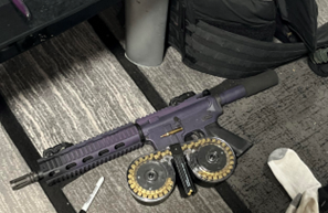AR 15 found in sofa at Terrence Denard Perkins home