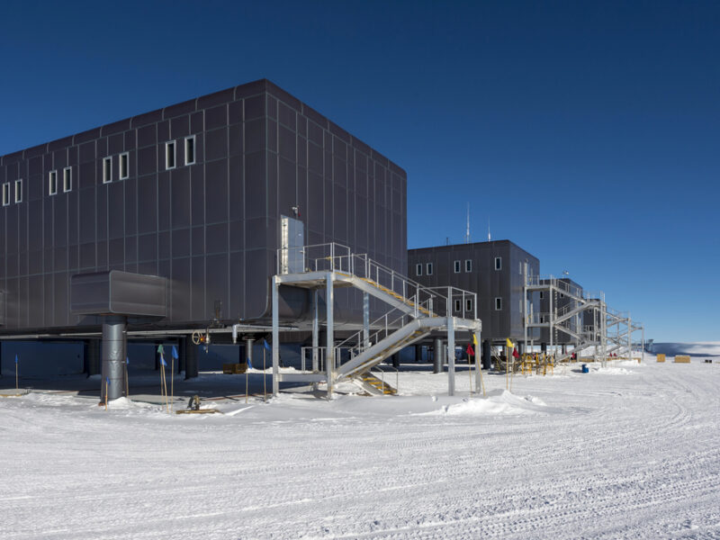 The Amundsen-Scott South Pole Station in Antarctica.