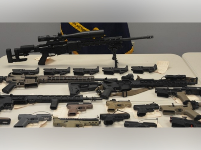 Some of the firearms recovered by law enforcement in February 2025 during an investigation into an illegal firearm trafficking operation in Central Florida. (Photo credit: USA v. LaFontaine Ruiz et al Case #6:25cr42)
