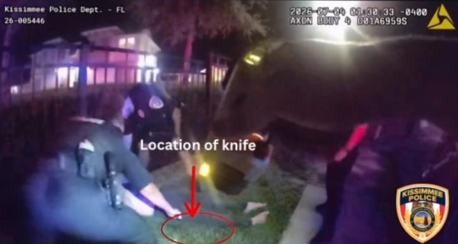 Nicholas Efrain Rosario - The location where the large kitchen knife was reportedly recovered by KPD officers.
