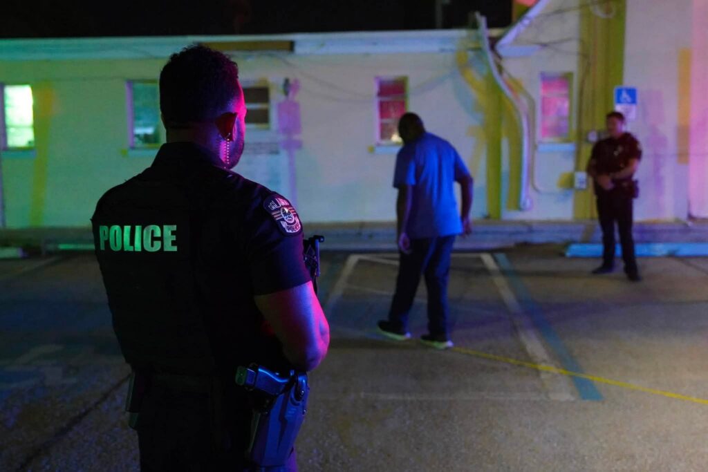 Orlando officers instructing a driver to perform a field sobriety exercise during the operation. (Photo: Orlando Police Department)